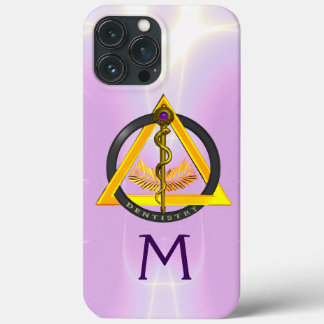 FUNDA PARA iPhone 13 PRO MAX ROD DE ASCLEPIUS DENTISTRY MONOGRAM