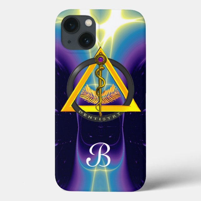 FUNDA DE Case-Mate PARA iPhone ROD DE ASCLEPIUS DENTISTRY MONOGRAM (Reverso)