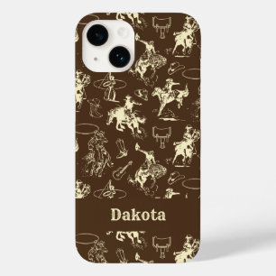 Funda Para iPhone 14 De Case-Mate Rodeo de cowboy occidental personalizado marrón os