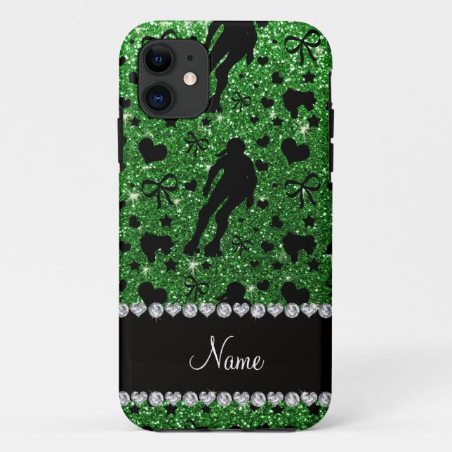 Funda De Case-Mate Para iPhone Rodillo verde conocido de encargo derby del (Reverso)