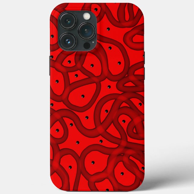 Funda De Case-Mate Para iPhone Rojo abstracto (Reverso )