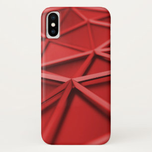 Funda Para iPhone X rojo abstracto geométrico