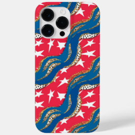 FUNDA PARA iPhone 14 PRO MAX DE Case-Mate ROJO BLANCO AZUL ORO PATRIÓTICO SUS HUELGAS