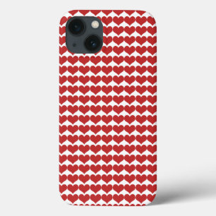 Funda Para iPhone 13 Rojo Cute Hearts Pattern BT iPad Air Case