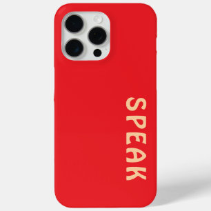 Funda Para iPhone 15 Pro Max Rojo del logotipo de SPEAK