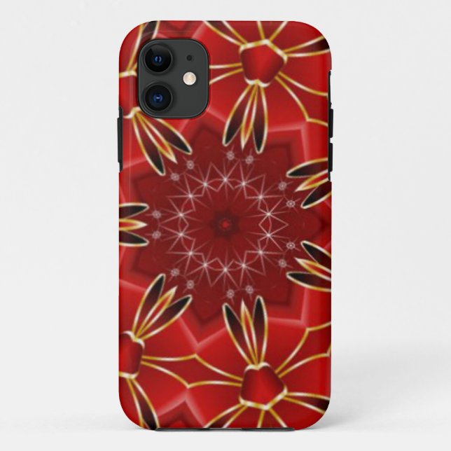 Funda De Case-Mate Para iPhone Rojo festivo (Reverso)