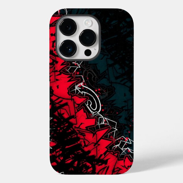 Funda De Case-Mate Para iPhone rojo graffitero (Reverso )
