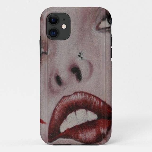 Funda De Case-Mate Para iPhone Rojo labios (Reverso)