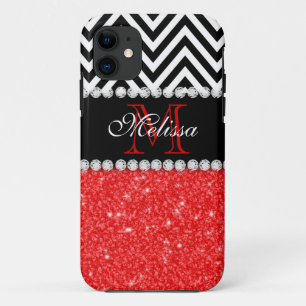 TITLE_SEO2 ROJO PURPURINA CHEVRON NEGRO MONOGRAMADO