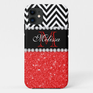 TITLE_SEO2 ROJO PURPURINA CHEVRON NEGRO MONOGRAMADO