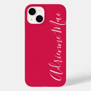Funda Para iPhone 14 De Case-Mate Rojo Rosa de guión personalizado