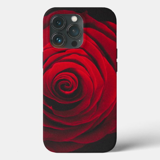 Funda De Case-Mate Para iPhone Rojo rosa sobre el efecto vintage de fondo negro (Reverso )