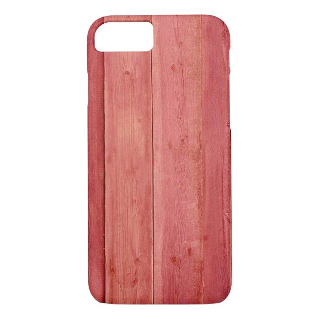 Funda De Case-Mate Para iPhone Rojo rústico adorable (Reverso)