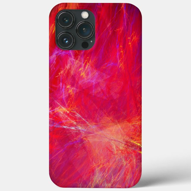 Funda De Case-Mate Para iPhone "Rojo salvaje" - Resumen de llamas fractales textu (Reverso )