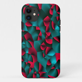 Funda Para iPhone 11 Rojo y Cian Facetado