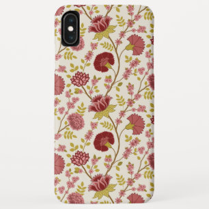 Funda Para iPhone XS Max Rojos de patrón floral jacobino rosan crema de oro