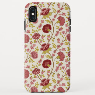 Funda Para iPhone XS Max Rojos de patrón floral jacobino rosan crema de oro