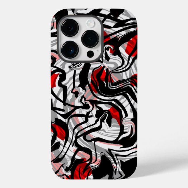 Funda De Case-Mate Para iPhone Rojos turbios de carbón lechoso (Reverso )