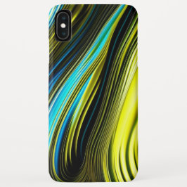 Funda Para iPhone XS Max Rollos de seda y satén azules y dorados