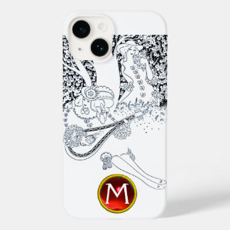 FUNDA PARA iPhone 14 DE Case-Mate ROMANCE/AMANTES ROMÁNTICOS MONOGRAMA ROJO BLANCO N