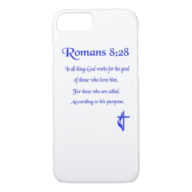 Funda De Case-Mate Para iPhone Romanos 8:28 (Reverso)