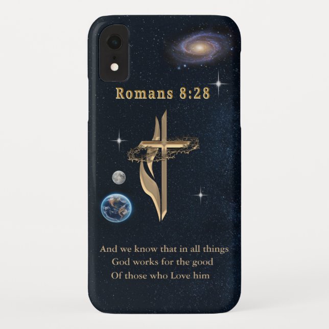 Funda De Case-Mate Para iPhone Romanos 8:28 (Reverso)
