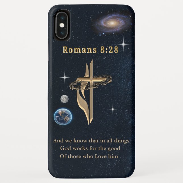 Funda De Case-Mate Para iPhone Romanos 8:28 (Reverso)