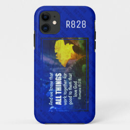 Funda Para iPhone 11 Romanos 8:28 TODAS LAS COSAS Azul
