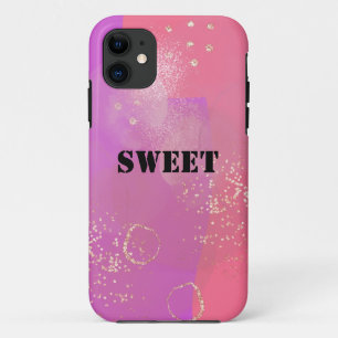 Funda Para iPhone 11 Romantic glitter pink art