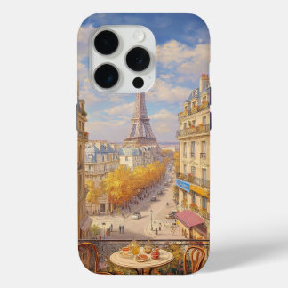 Funda Para iPhone 15 Pro Romantic Parisian Balcony View Oil Painting