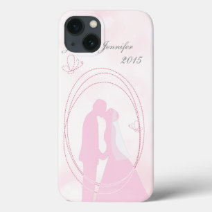 Funda Para iPhone 13 Romántica pareja Boda rosa
