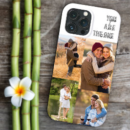 Funda Para iPhone 13 Pro Max Romántico Collage de fotos de citas que eres el ún