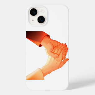 Funda Para iPhone 14 De Case-Mate "Romántico sosteniendo manos Ilustracion Mug - Amo