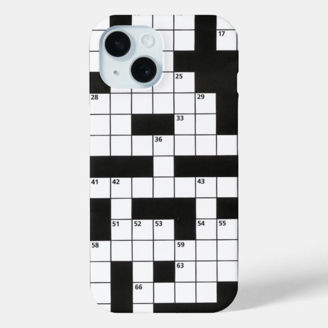 Funda De Case-Mate Para iPhone Rompecabezas de crucigrama (Reverso )