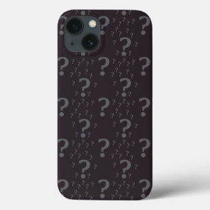 Funda Para iPhone 13 Rompecabezas enigma signo de interrogación gris Ca