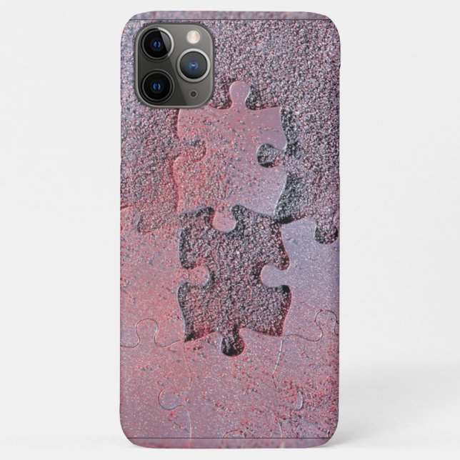 Funda De Case-Mate Para iPhone Rompecabezas rosa para el Mes de Concientización s (Reverso)