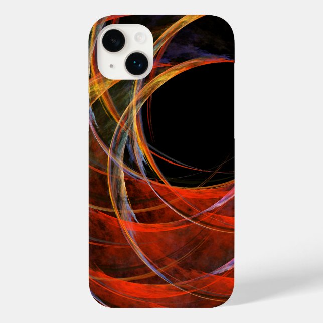 Funda De Case-Mate Para iPhone Rompiendo el arte abstracto del círculo (Reverso )