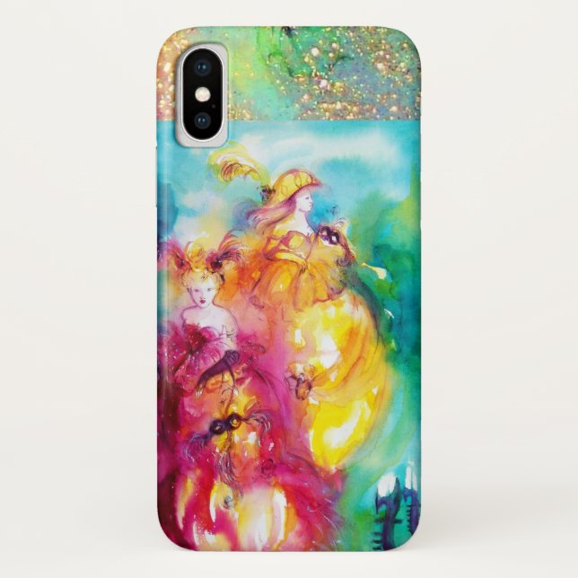 Funda De Case-Mate Para iPhone RONDO EN LAGUNA / Ball veneciano de mascarada (Reverso)