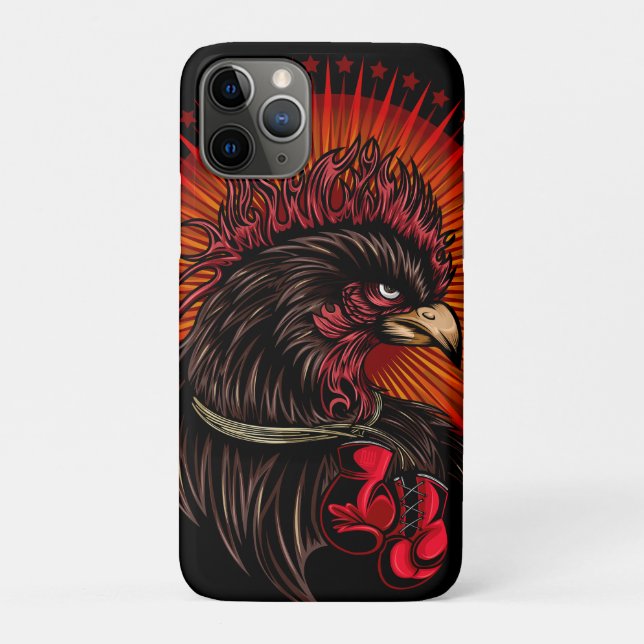 Funda De Case-Mate Para iPhone Rooster de boxeo (Reverso)