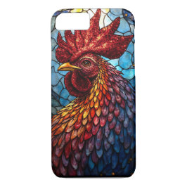 Funda Para iPhone 8/7 Rooster de vidrio contenido vibrante