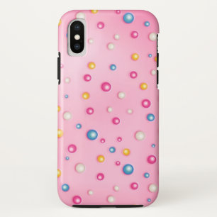 Funda Para iPhone X Ropa de arcoiris suave azul rosado dulce