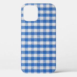 Funda Para iPhone 12 Ropa de comedor de color azul-blanco.