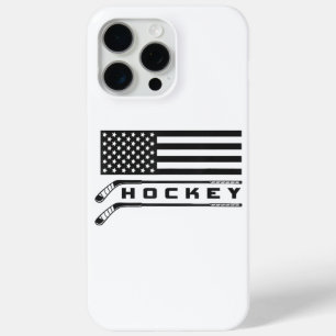 Funda Para iPhone 15 Pro Max Ropa de Hockey con Bandera Americana - Hockey