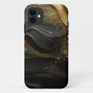 Funda Para iPhone 11 Ropa dorada negra