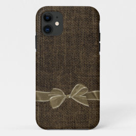 Funda Para iPhone 11 Ropa marrón con arco