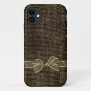 Funda Para iPhone 11 Ropa marrón con arco