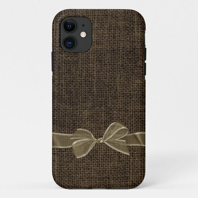 Funda De Case-Mate Para iPhone Ropa marrón con arco (Reverso)