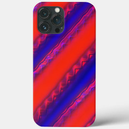 Funda Para iPhone 13 Pro Max Ropa roja a azul real ancha de rayas en estilo de 