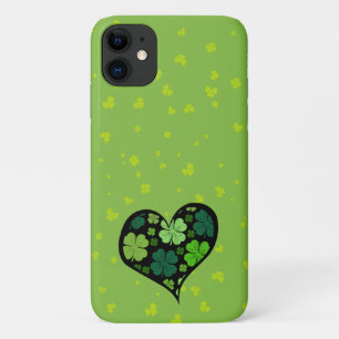 Funda Para iPhone 11 Ropas verdes, Día de San Patricio, corazón