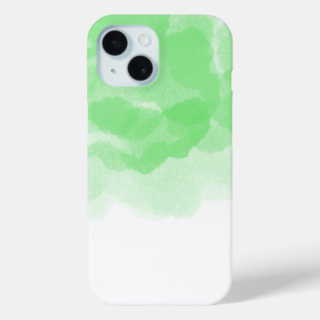 Funda De Case-Mate Para iPhone Rosa acuarela de lujo verde arte abstracto (Reverso )